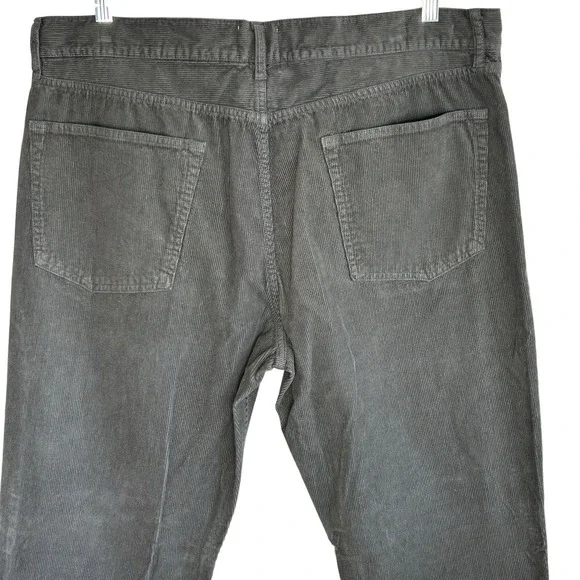Sid Mashburn Corduroy Pants Mens 40X32 Button Fly Straight Leg Mid Rise Gray
